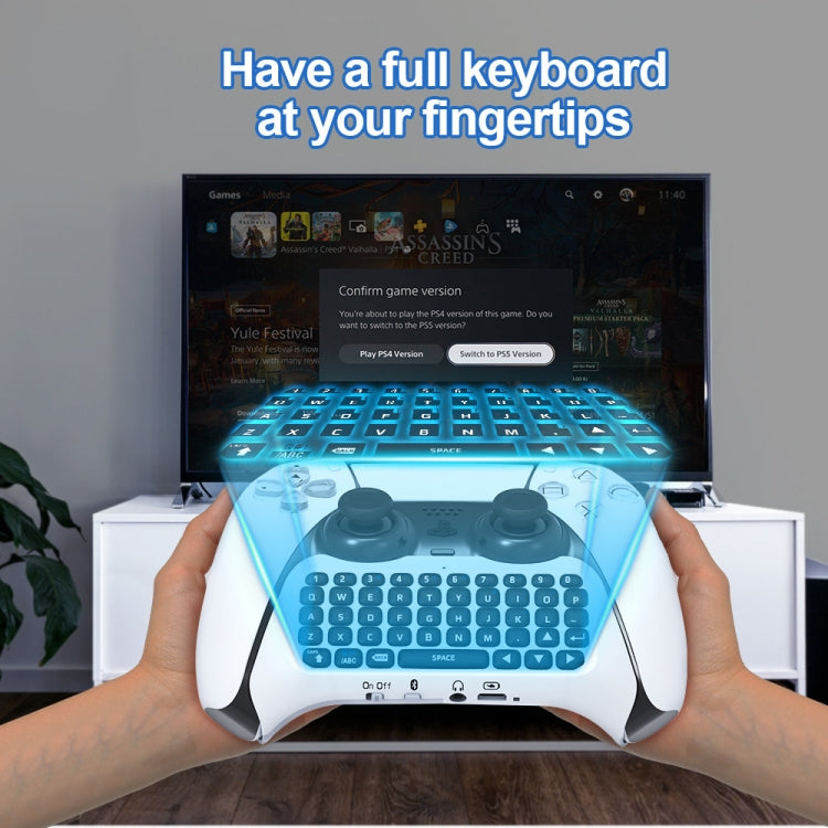 JYS-P5121 Bluetooth Wireless Handle Keyboard Can Chat Voice External Keyboard Suitable For PS5, Note: Without Handle - Gamepads by buy2fix | Online Shopping UK | buy2fix