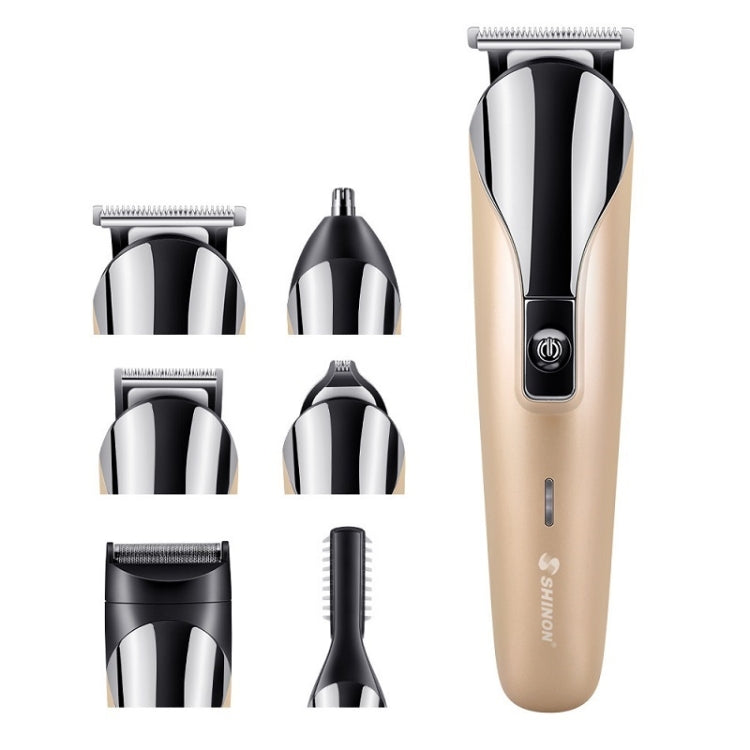 SHINON 6 In 1 Multifunctional Electric Hair Clipper Set(USB (Golden)) - Hair Trimmer by buy2fix | Online Shopping UK | buy2fix