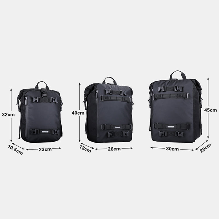 Rhinowalk Multi-Function Motorcycle Rear Seat Bag Combination Rear Shelf Pannier, Colour: Black 30L - Bags & Luggages by Rhinowalk | Online Shopping UK | buy2fix