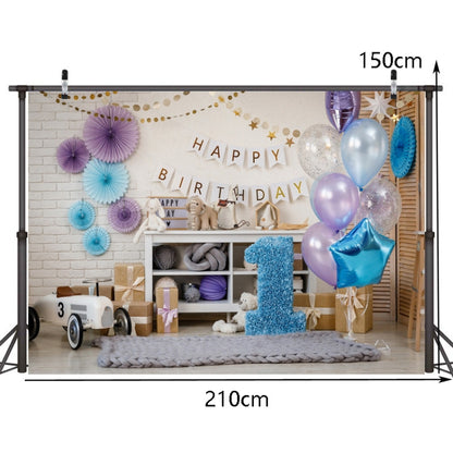 2.1m x 1.5m One Year Old Birthday Photography Background Cloth Birthday Party Decoration Photo Background(575) - Camera Accessories by buy2fix | Online Shopping UK | buy2fix