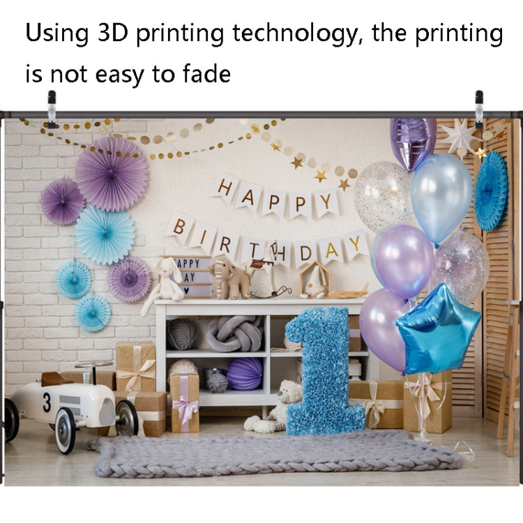 2.1m x 1.5m One Year Old Birthday Photography Background Cloth Birthday Party Decoration Photo Background(575) - Camera Accessories by buy2fix | Online Shopping UK | buy2fix