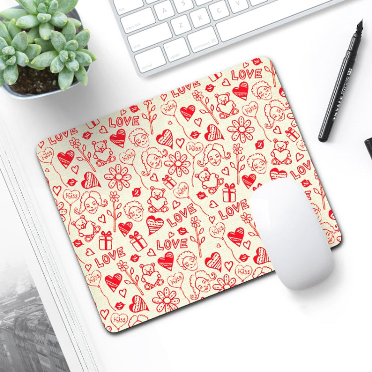 6 PCS Non-Slip Mouse Pad Thick Rubber Mouse Pad, Size: 21 X 26cm(Gift Of Love) - Mouse Pads by buy2fix | Online Shopping UK | buy2fix