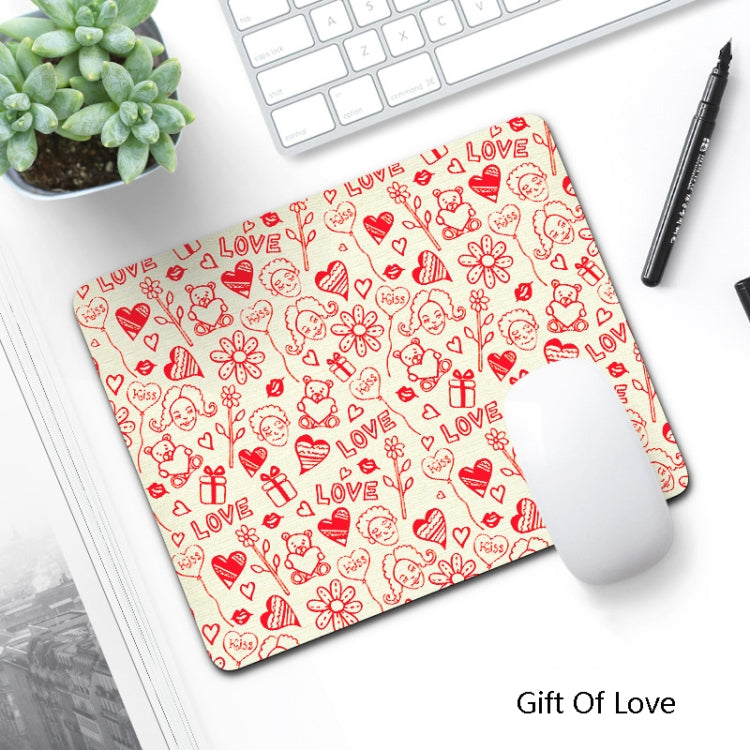 6 PCS Non-Slip Mouse Pad Thick Rubber Mouse Pad, Size: 21 X 26cm(Gift Of Love) - Mouse Pads by buy2fix | Online Shopping UK | buy2fix