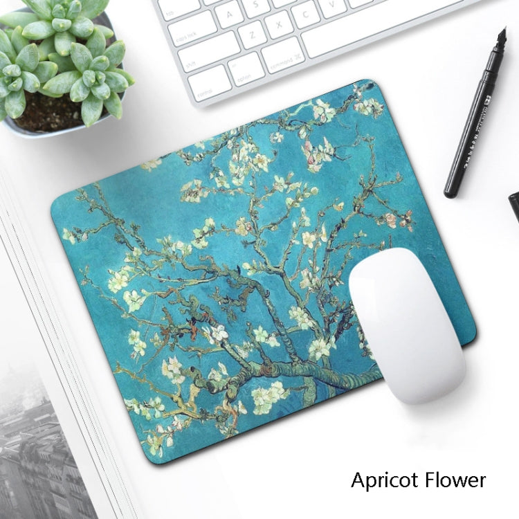 6 PCS Non-Slip Mouse Pad Thick Rubber Mouse Pad, Size: 21 X 26cm(Apricot Flower) - Mouse Pads by buy2fix | Online Shopping UK | buy2fix