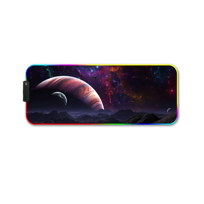 250x350x4mm F-01 Rubber Thermal Transfer RGB Luminous Non-Slip Mouse Pad(Vast Starry Sky) - Mouse Pads by buy2fix | Online Shopping UK | buy2fix