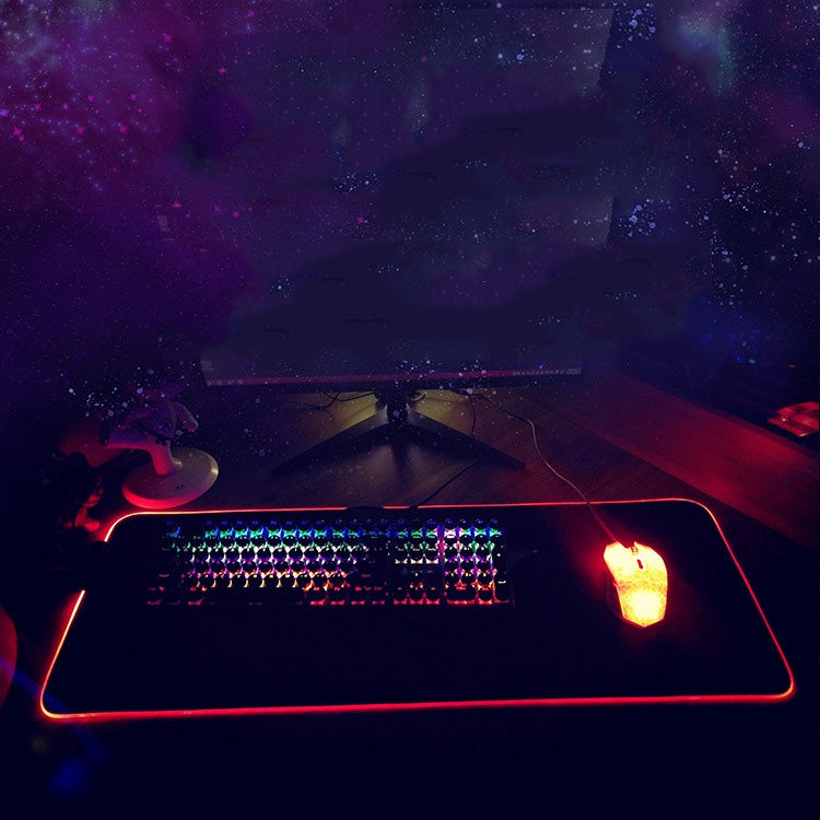 260x390x3mm F-01 Rubber Thermal Transfer RGB Luminous Non-Slip Mouse Pad(Vast Starry Sky) - Mouse Pads by buy2fix | Online Shopping UK | buy2fix