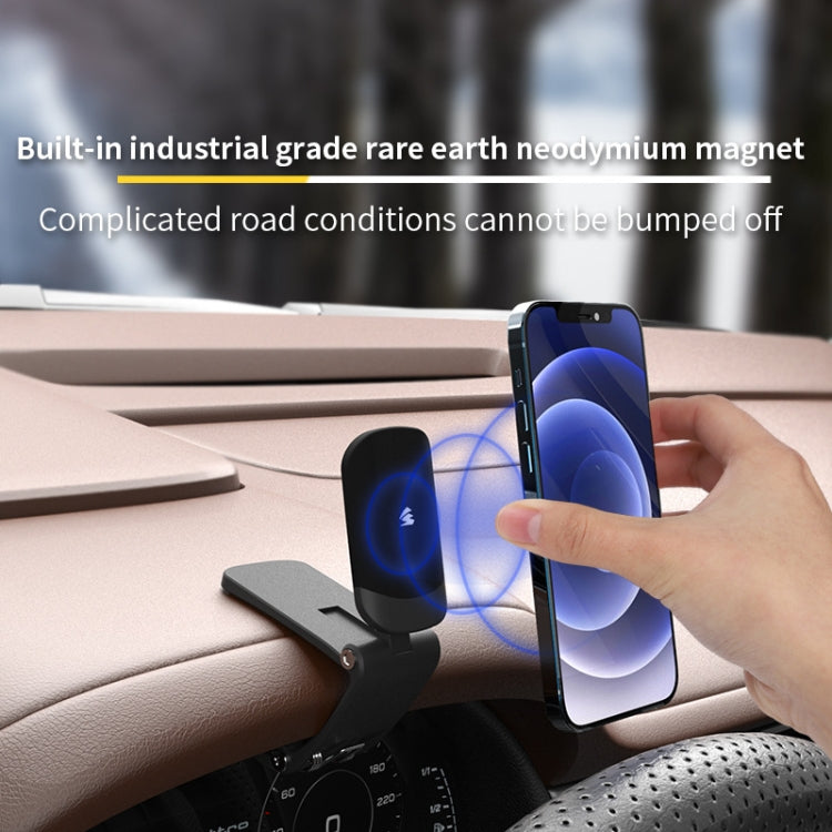 SUMITAP Magnetic HUD Car Mobile Phone Bracket Mini Compact Car Instrumentation Special Mute Stent(White) - Car Holders by buy2fix | Online Shopping UK | buy2fix