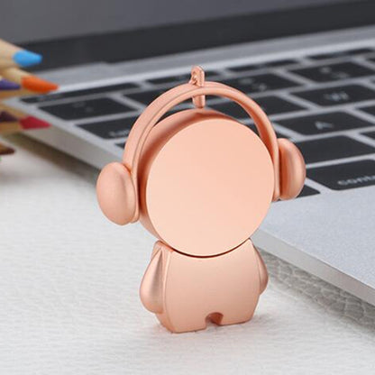 Y01 Metal Musician Car Cartoon Style U Disk, Capacity: 64GB(Rose Gold) - USB Flash Drives by buy2fix | Online Shopping UK | buy2fix