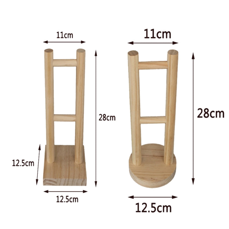 2 PCS Wooden Headphones BracketIn Wooden Headphones Show Racks(Square Bottom) - Headset Stand by buy2fix | Online Shopping UK | buy2fix