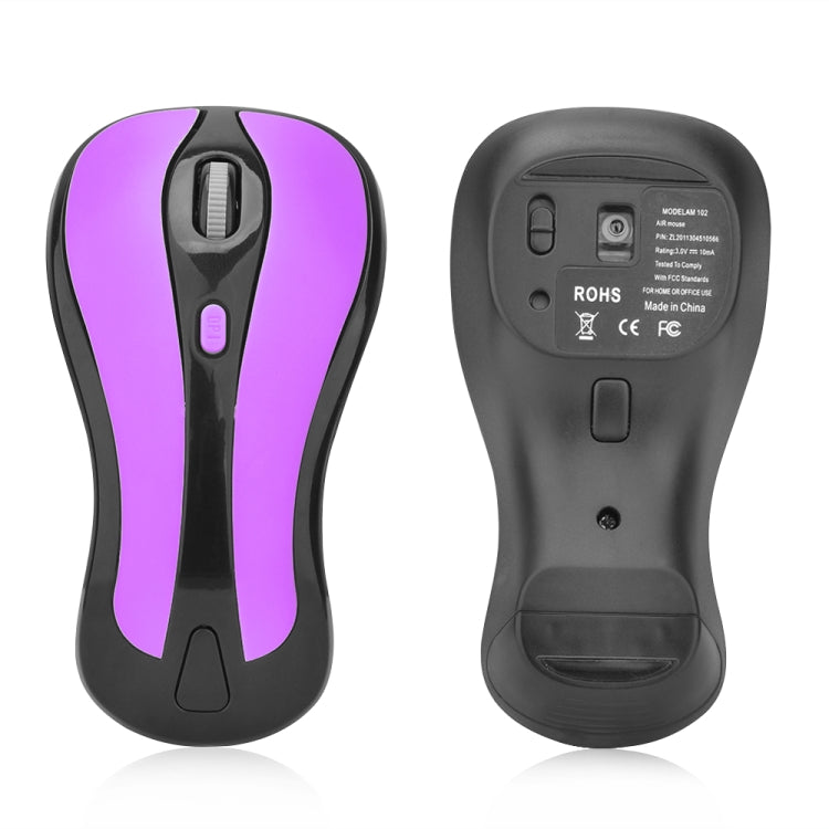 PR-01 1600 DPI 7 Keys Flying Squirrel Wireless Mouse 2.4G Gyroscope Game Mouse(Black Purple) - Wireless Mice by buy2fix | Online Shopping UK | buy2fix