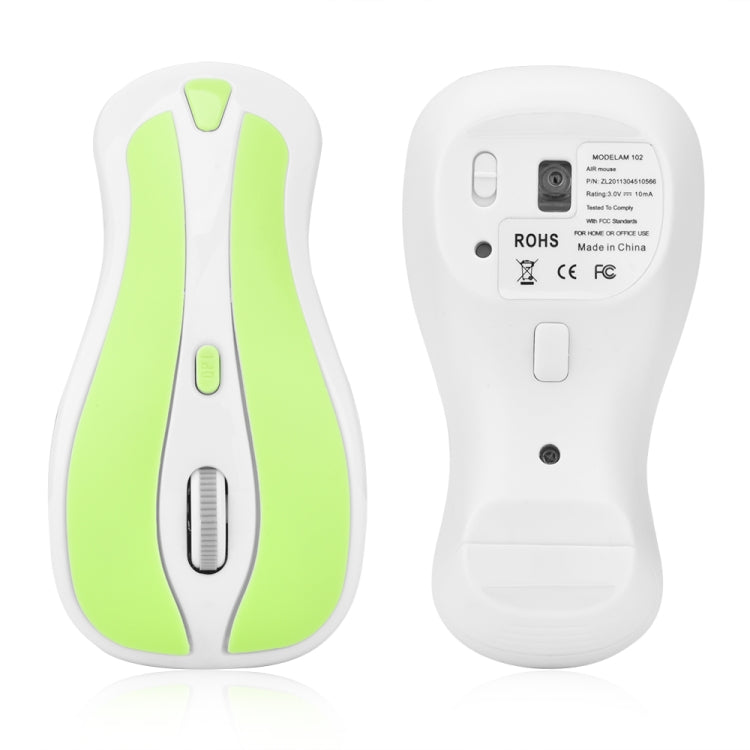 PR-01 1600 DPI 7 Keys Flying Squirrel Wireless Mouse 2.4G Gyroscope Game Mouse(White Green) - Wireless Mice by buy2fix | Online Shopping UK | buy2fix