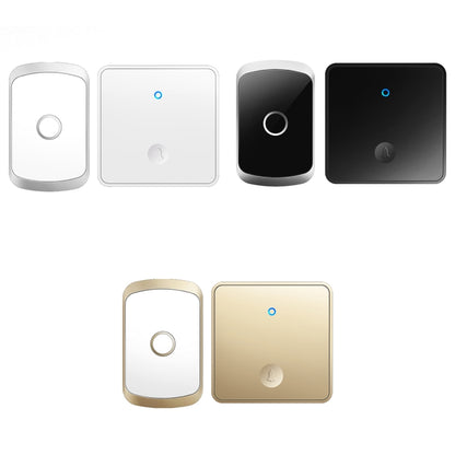 CACAZI FA50 1 For 1 Push-button Self-generating Wireless Doorbell, Plug:EU Plug(Black) - Wireless Doorbell by CACAZI | Online Shopping UK | buy2fix