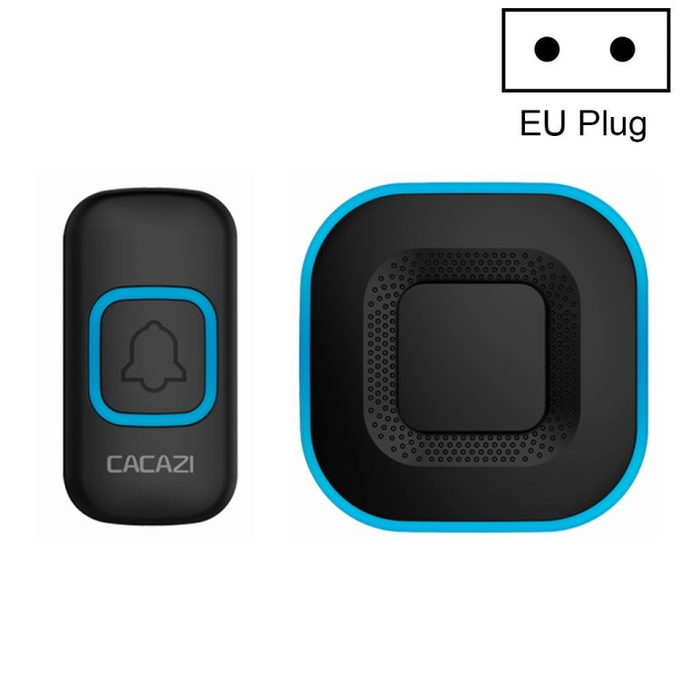 CACAZI V028F Wireless Music Doorbell without Battery, Plug:EU Plug(Black) - Security by CACAZI | Online Shopping UK | buy2fix