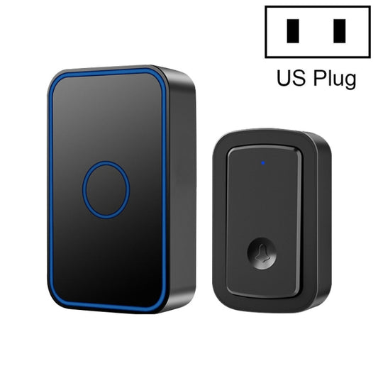 CACAZI A19 1 For 1 Wireless Music Doorbell without Battery, Plug:US Plug(Black) - Security by CACAZI | Online Shopping UK | buy2fix