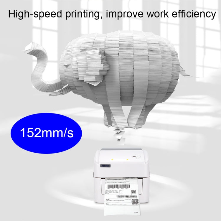 Xprinter XP-420B 108mm Express Order Printer Thermal Label Printer, Style:USB+LAN Port(UK Plug) - Printer by Xprinter | Online Shopping UK | buy2fix