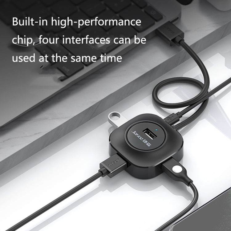 Jasoz High-Speed USB2.0 4-Ports HUB 1 to 4 Docking HUB, Colour: Black 0.5m - USB 2.0 HUB by Jasoz | Online Shopping UK | buy2fix