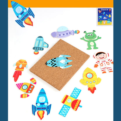 MQY-9988 Early Childhood Education Puzzles Baby Wooden Puzzle Toys(Space) - Puzzle Toys by buy2fix | Online Shopping UK | buy2fix