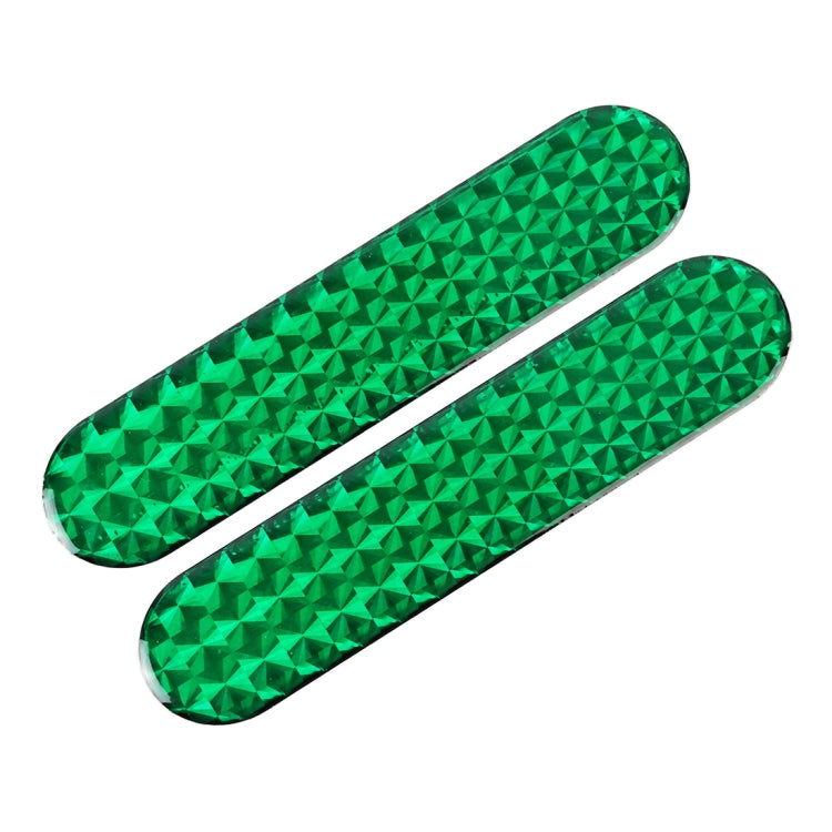 2 PCS High-brightness Laser Reflective Strip Warning Tape Decal Car Reflective Stickers Safety Mark(Green) - Warning Sticker by buy2fix | Online Shopping UK | buy2fix