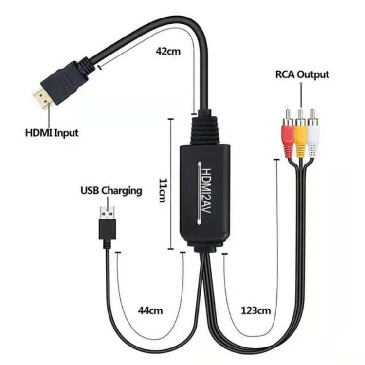 RL-HTAL1 HDMI to AV Converter Specification： Male to Male Confinement - Converter by buy2fix | Online Shopping UK | buy2fix