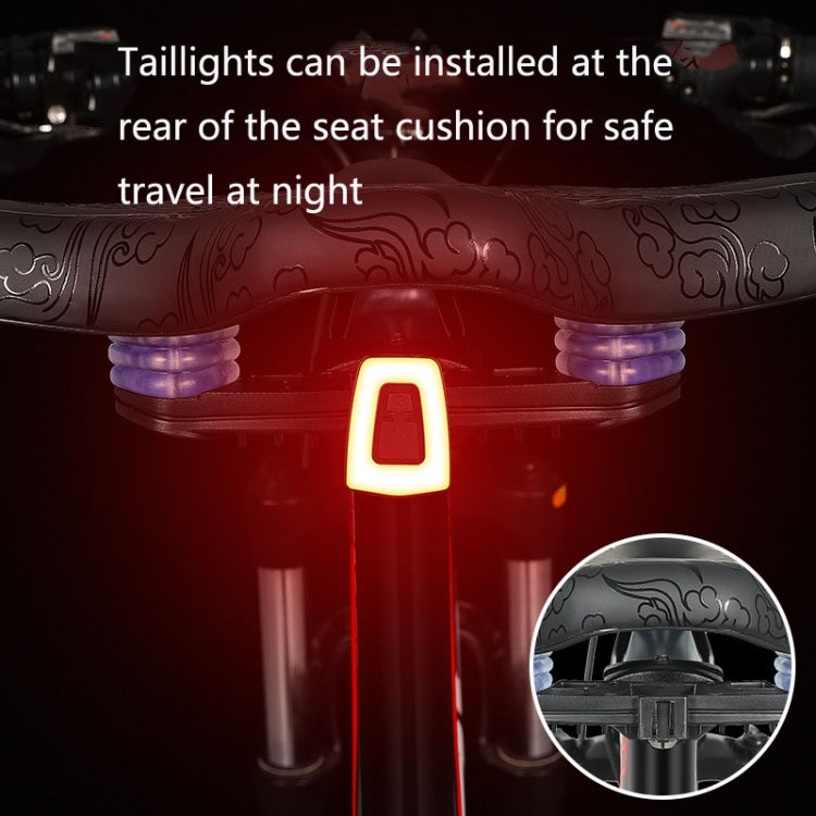 WEST BIKING YP1602797 Bicycle Hollow Seat Night Riding With Warning Tail Light Seat(Line Swallow) - Outdoor & Sports by WEST BIKING | Online Shopping UK | buy2fix