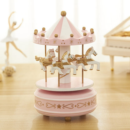 Sky City Carousel Clockwork Music Box Couples Birthday Gift(K0132 Star Pink) - Home & Garden by buy2fix | Online Shopping UK | buy2fix