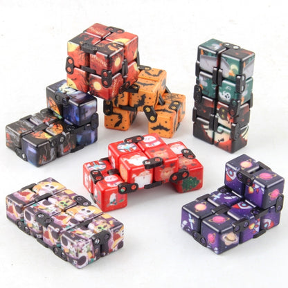 3 PCS  Infinite Magic Cube Halloween Theme Variety Flip Folding Second Order Magic Cube Finger Toy, Colour: No.168-8-27 Halloween Black - Magic Cubes by buy2fix | Online Shopping UK | buy2fix