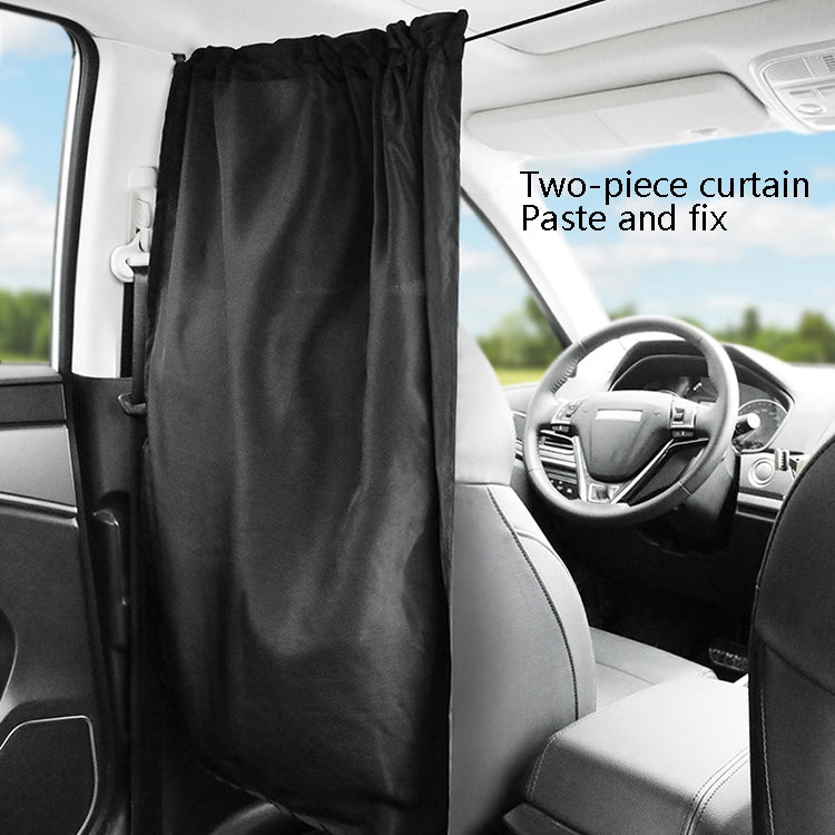 2 PCS 69 x 82cm Automobile Front And Rear Partition Curtain Business Car Air Conditioning Privacy Curtain(black) -  by buy2fix | Online Shopping UK | buy2fix