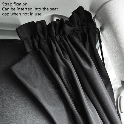 2 PCS 69 x 82cm Automobile Front And Rear Partition Curtain Business Car Air Conditioning Privacy Curtain(black) -  by buy2fix | Online Shopping UK | buy2fix