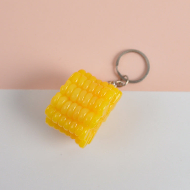 3 PCS Keychain Corn PVC Simulation Vegetable Model Pendant Creative Play House Small Toys - Model Toys by buy2fix | Online Shopping UK | buy2fix