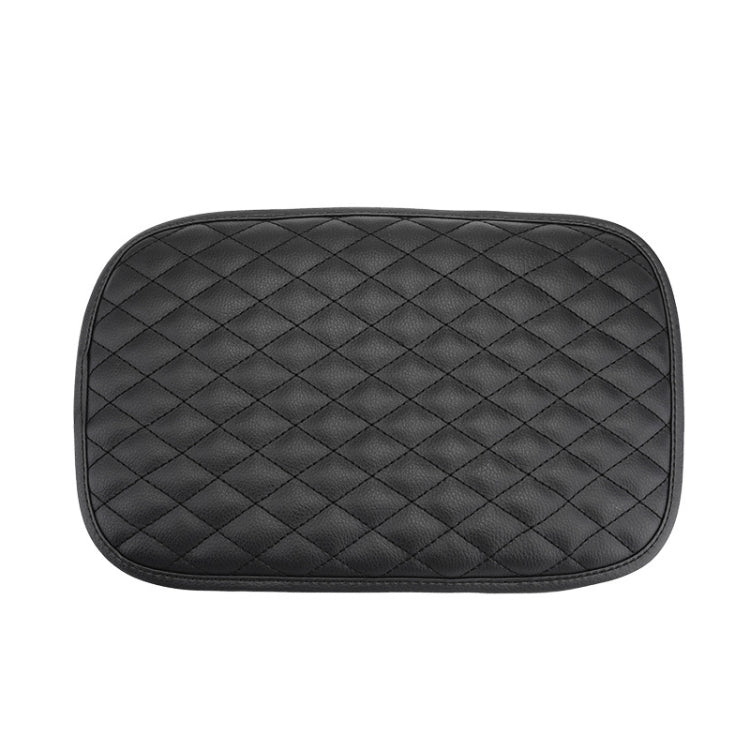 3 PCS Leather Car Universal Central Armrests Pad Anti-Slip Armrest Box Mat(Black) - In Car by buy2fix | Online Shopping UK | buy2fix