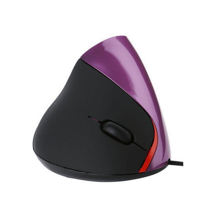 JSY-12 5 Keys USB Wired Vertical Mouse Ergonomic Wrist Brace Optical Mouse(Purple) - Wired Mice by buy2fix | Online Shopping UK | buy2fix