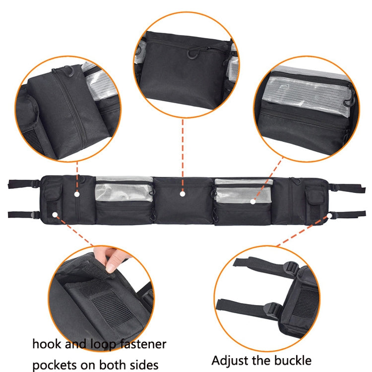 Large-Capacity Car Outdoor Bag Practical And Wear-Resistant Riding Front Bag(Black) - In Car by buy2fix | Online Shopping UK | buy2fix