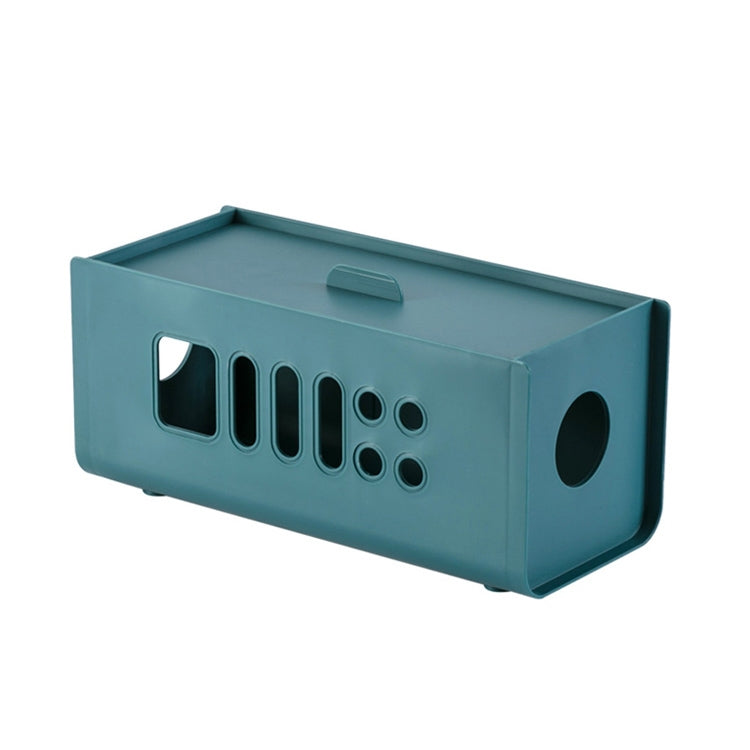 XM009 Plastic Plug-In Electric Wire Storage Box Power Board Wire Clip Box Charger Storage Finishing Box(Blue) - Storage Boxes by buy2fix | Online Shopping UK | buy2fix