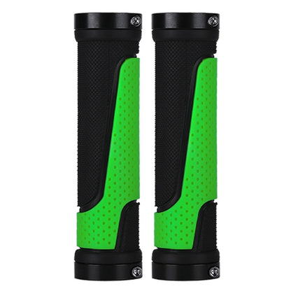 2 Pairs BG-0404 Bicycle Rubber Handle Cover The Mountain Bike Bilateral Lock Dead Anti-Slip Handle Cover(Green) - Outdoor & Sports by buy2fix | Online Shopping UK | buy2fix