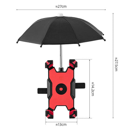 CYCLINGBOX Bicycle Mobile Phone Bracket With Parasol Rider Mobile Phone Frame, Style: Handlebar Installation (Yellow) - Outdoor & Sports by CYCLINGBOX | Online Shopping UK | buy2fix