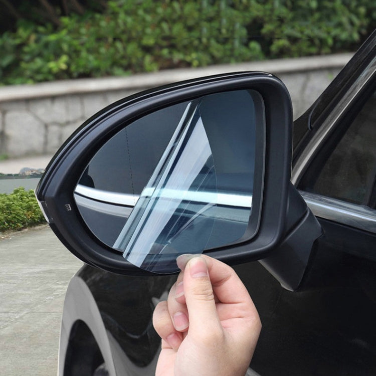 10 PCS Rainproof Anti-Fog And Anti-Reflective Film For Car Rearview Mirror Ellipse 100X145mm(Transparent) - In Car by buy2fix | Online Shopping UK | buy2fix