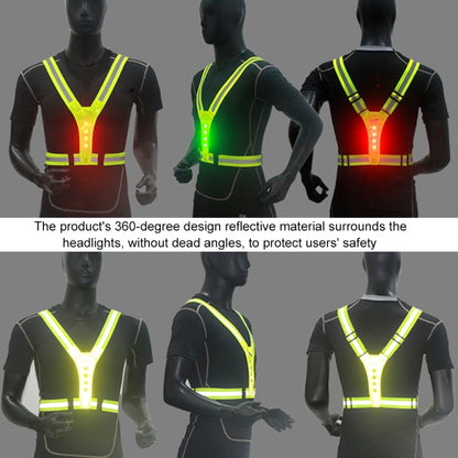 LED Reflective Vest High Stretch Outdoor Reflective Vest Traffic Safety Reflective Clothing(Pink) - In Car by buy2fix | Online Shopping UK | buy2fix