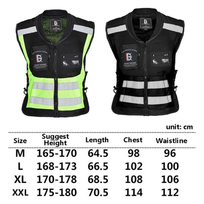 GHOST RACING GR-Y06 Motorcycle Riding Vest Safety Reflective Vest, Size: L(Fluorescent Green) - In Car by GHOST RACING | Online Shopping UK | buy2fix