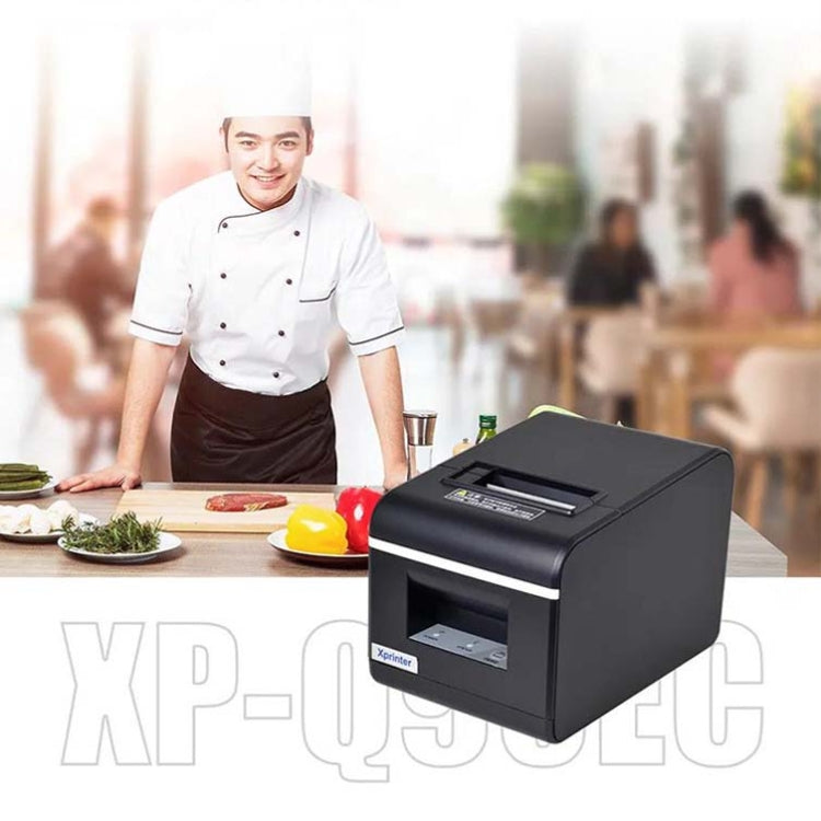 Xprinter XP-Q90EC 58mm Portable Express List Receipt Thermal Printer, Style:LAN Port(UK Plug) - Printer by Xprinter | Online Shopping UK | buy2fix