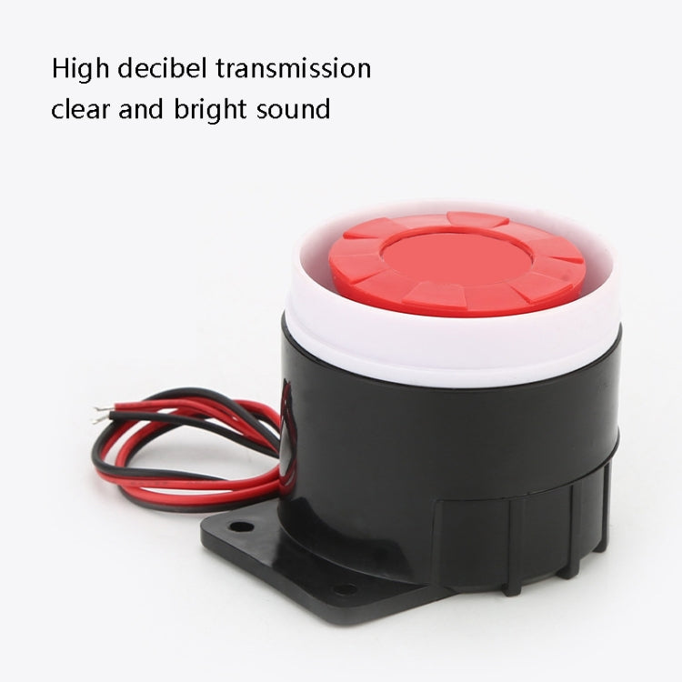 2 PCS BJ-1K High-Decibel Active Buzzer Dual Audio Electronic Siren Alarm Wall-Mounted Anti-Theft Buzzer, Voltage: 12V(Red White Black) - Security by buy2fix | Online Shopping UK | buy2fix