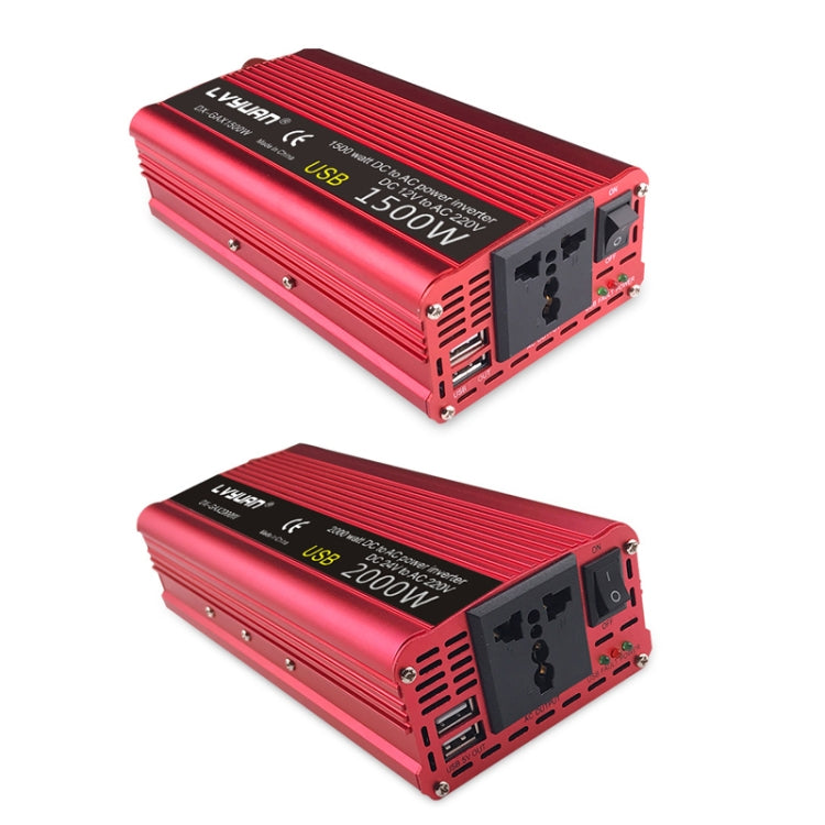 LVYUAN Car Inverter Dual USB Power Converter, Specification: 12V to 220V 2000W - In Car by LVYUAN | Online Shopping UK | buy2fix