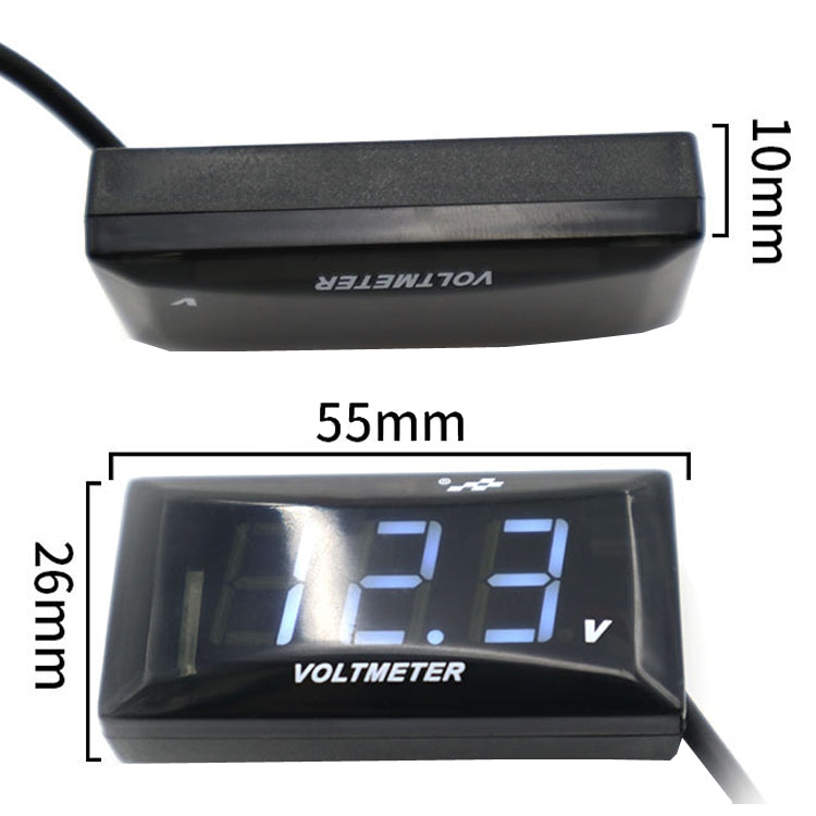 12-150V Motorcycle LCD Display Voltage(Red Light) - In Car by buy2fix | Online Shopping UK | buy2fix