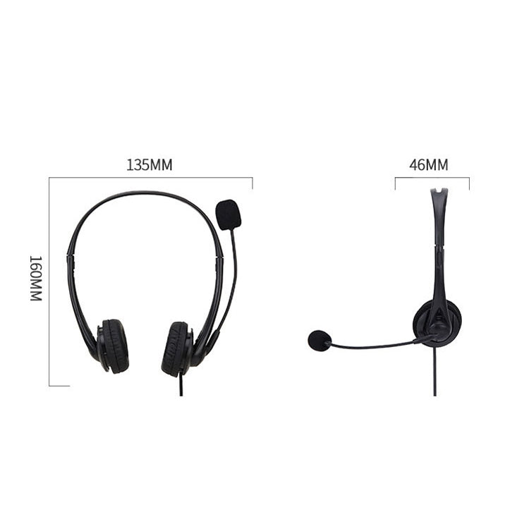 SOYTO SY490 Teaching Office Network Class Student Education Computer Headset, Style: Double Ear Black USB - Multimedia Headset by SOYTO | Online Shopping UK | buy2fix