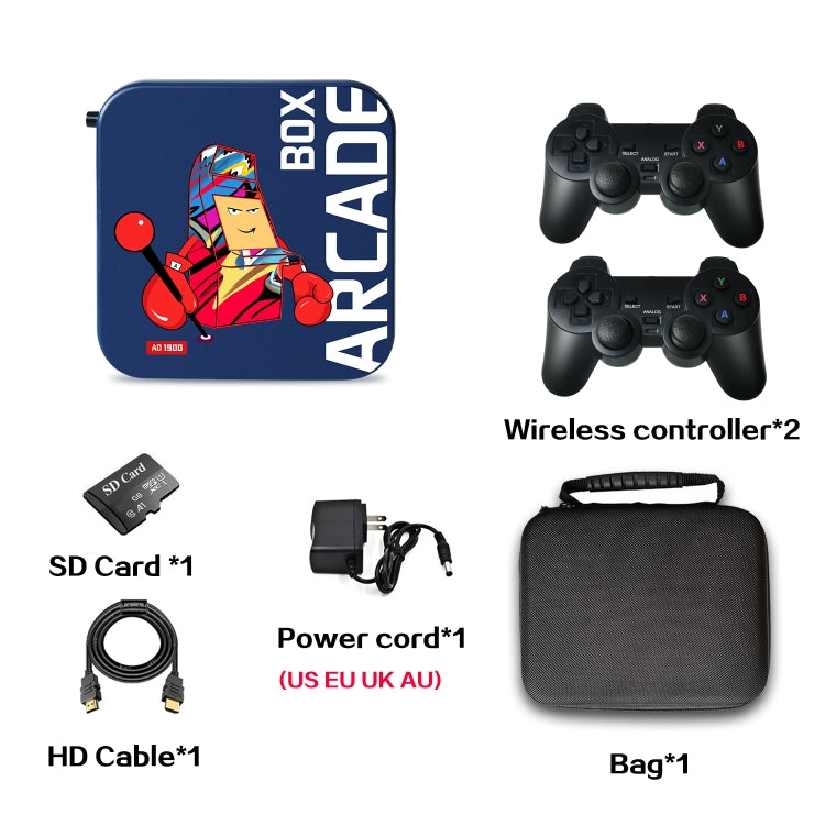 Arcade Box 256G Wireless Video Game Machine Box 4K HD Display For PS1/PSP/N64/DC, AU Plug - Pocket Console by buy2fix | Online Shopping UK | buy2fix