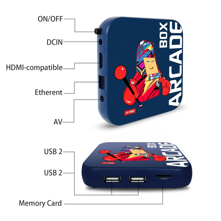 Arcade Box 128G Wireless Video Game Machine Box 4K HD Display For PS1/PSP/N64/DC, AU Plug - Pocket Console by buy2fix | Online Shopping UK | buy2fix