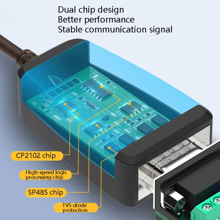 DTECH DT-5019 USB to RS485 / RS422 Conversion Cable, FT232 Chip, Length: 0.5m -  by DTECH | Online Shopping UK | buy2fix