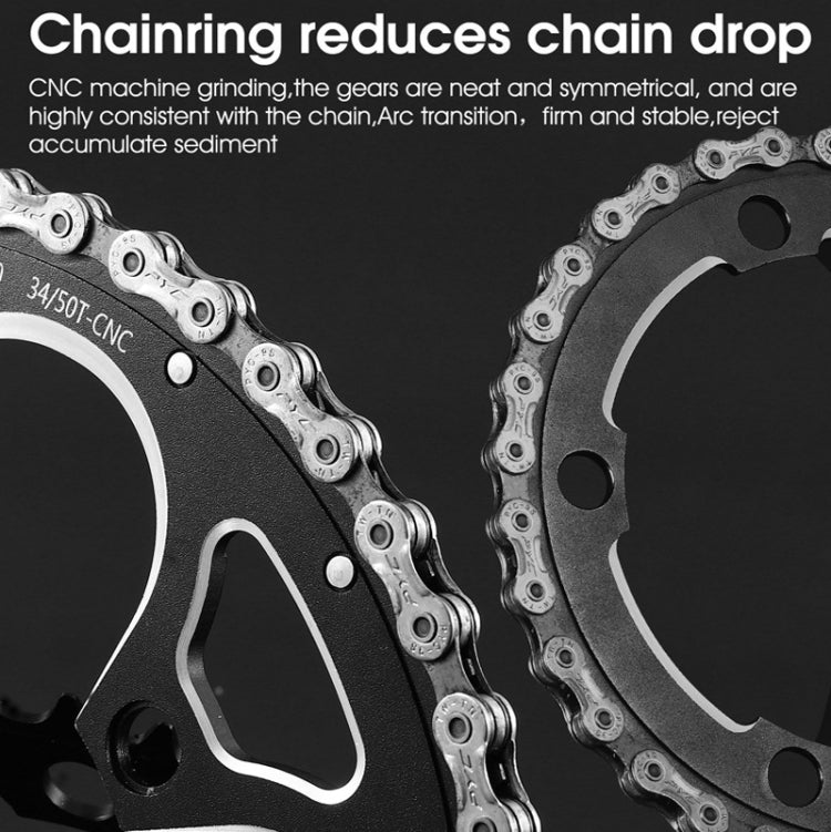 WEST BIKING 34T-50T Road Bike Racing Folding Chainwheel(Red) - Outdoor & Sports by WEST BIKING | Online Shopping UK | buy2fix