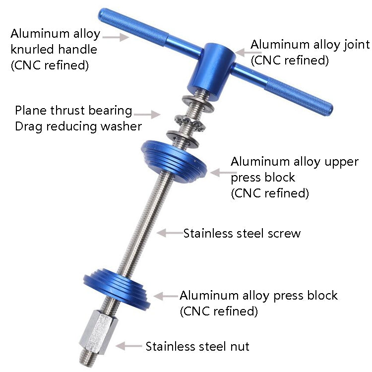 BG-2101 Mountain Bike Bowls Press-To-Enter Center Shaft Installation Disassembly Tool(Blue) - Outdoor & Sports by buy2fix | Online Shopping UK | buy2fix