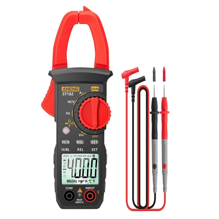 ANENG Intelligent Digital Backlit Clamp-On High-Precision Multimeter, Specification: ST182 with Temp Measurement - Consumer Electronics by ANENG | Online Shopping UK | buy2fix