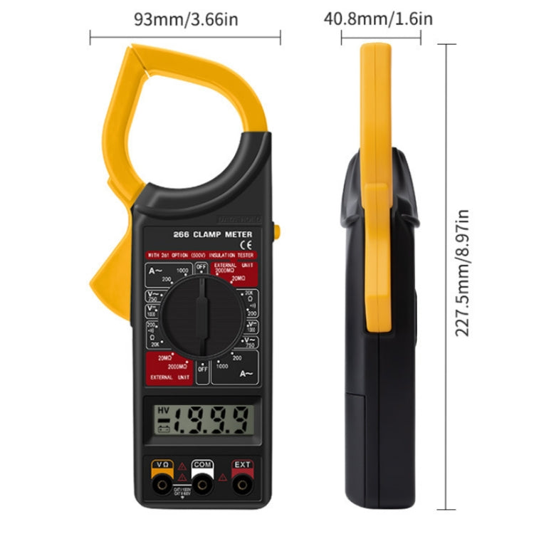 ANENG DT266  Automatic High-Precision Clamp Multimeter with Buzzer(Red) - Digital Multimeter by ANENG | Online Shopping UK | buy2fix